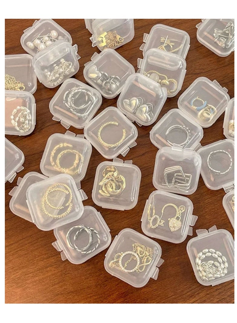 daydayup 20-Piece Clear Small Plastic Storage Containers Anti Oxidation Transparent Jewelry Storage Holder for Small Item Craft, Beads, Pills, Necklaces,Earrings,Rings, Jewelry Case (3.5*3.5*2cm) - Image 4